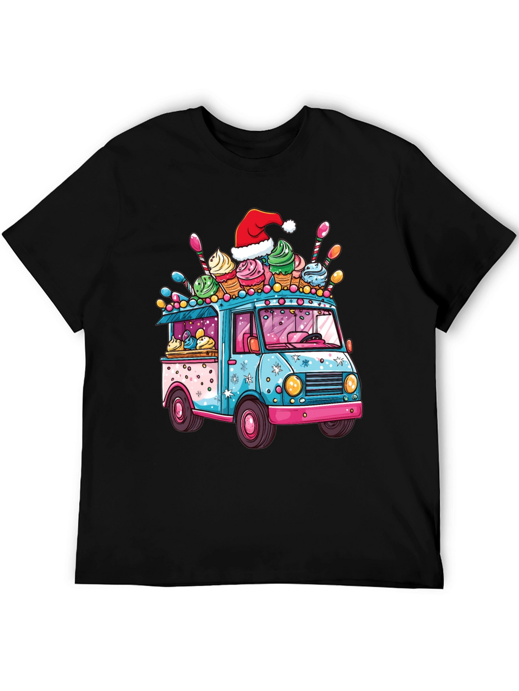 Ice Cream Truck Christmas T-Shirt
