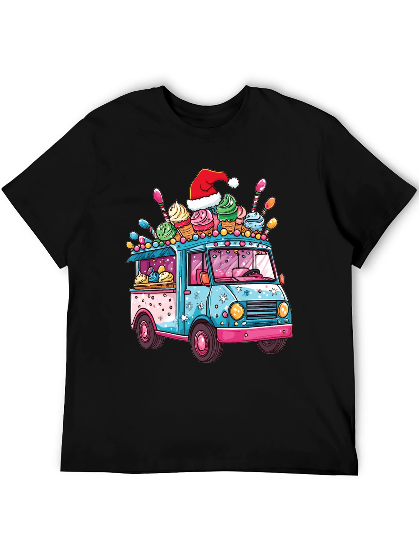 Ice Cream Truck Christmas T-Shirt