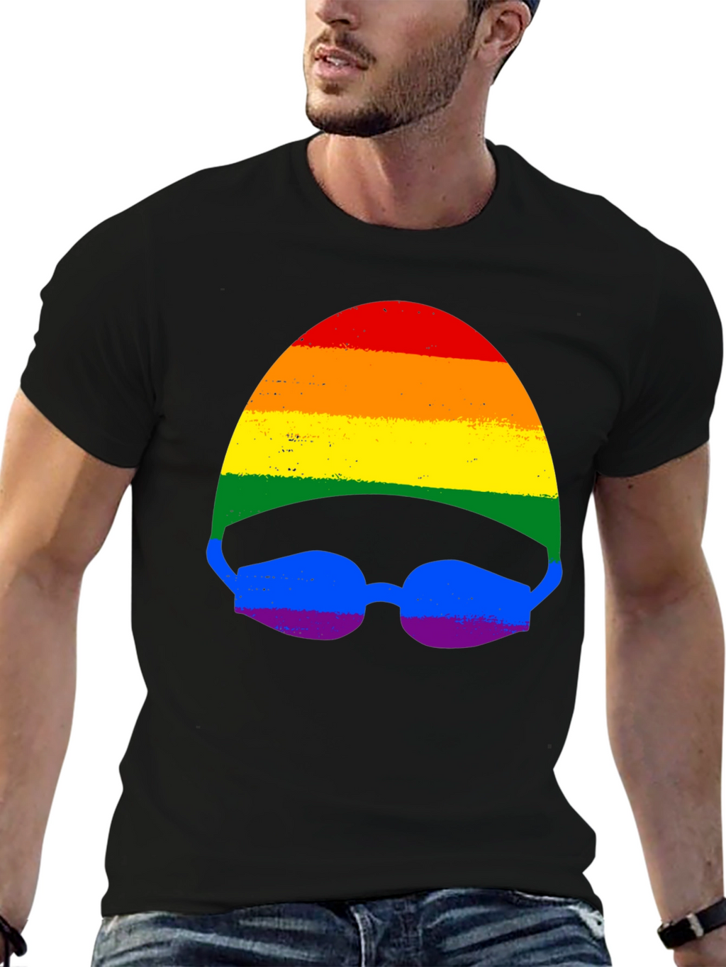 Rainbow Swimmer T-Shirt - Pride Month Apparel