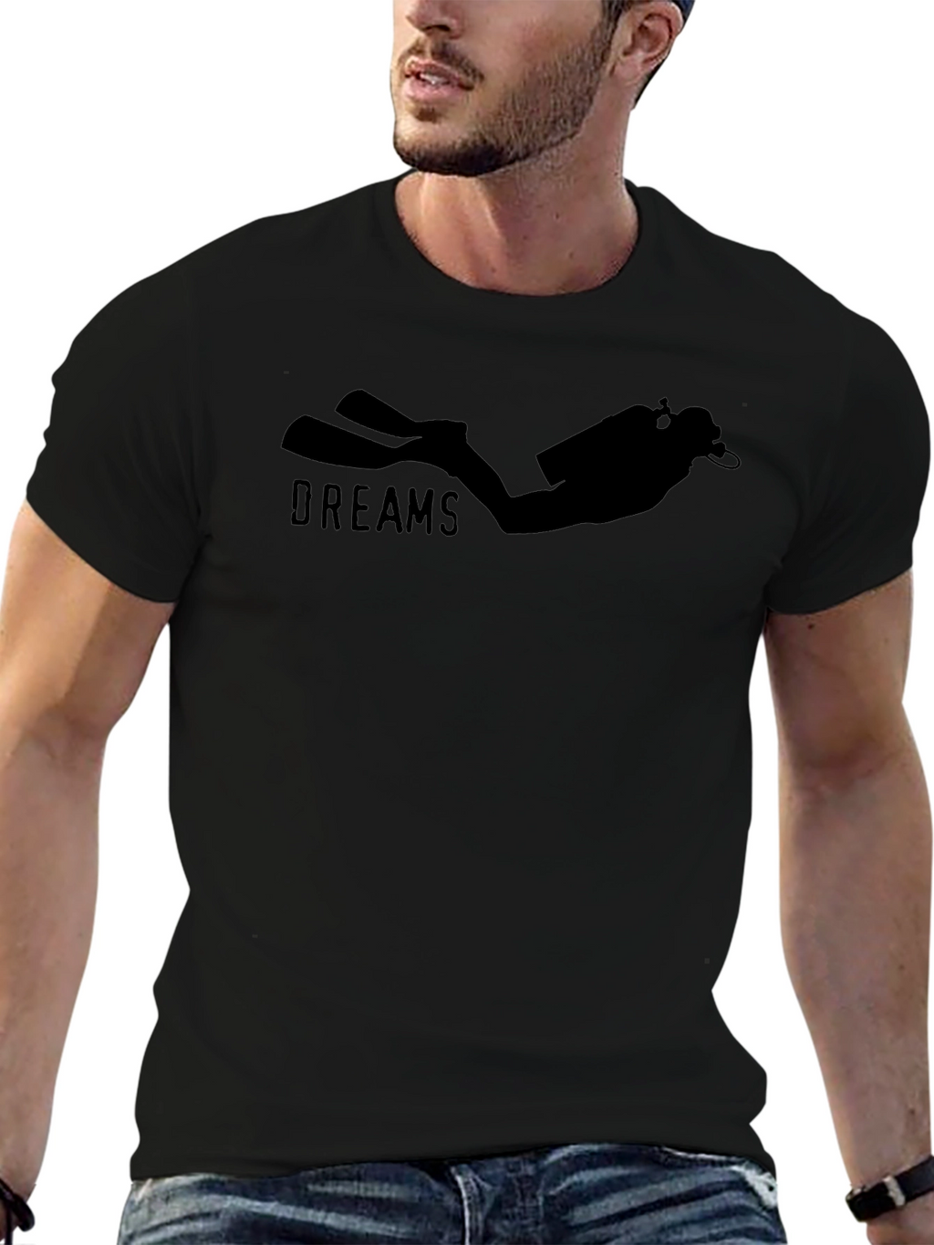 Diver Dreams Black T-Shirt - Scuba Diving Apparel