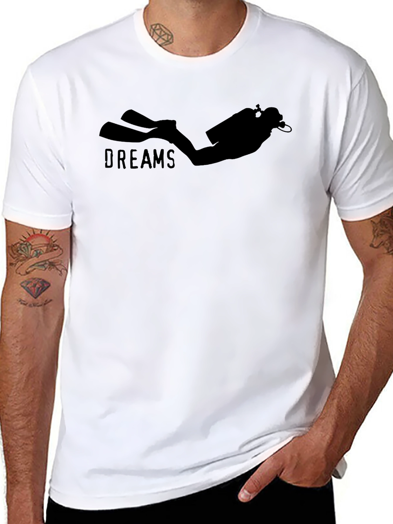 Diver Dreams Black T-Shirt - Scuba Diving Apparel