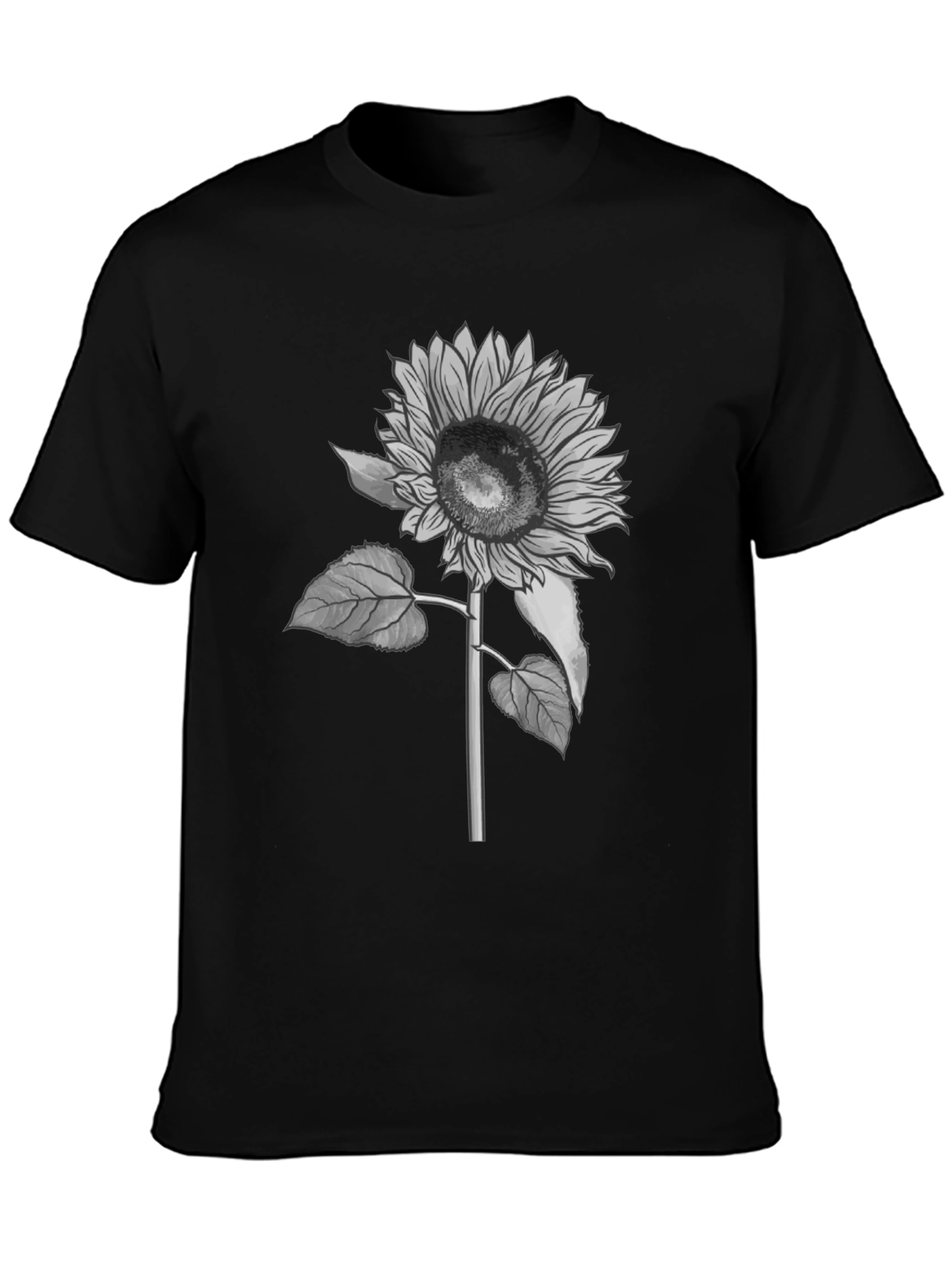 Sunflower Graphic T-Shirt - Black Casual Tee