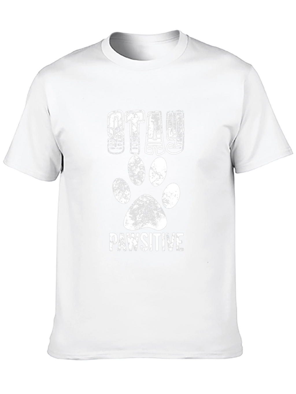 Stay Pawsitive Black Graphic T-Shirt