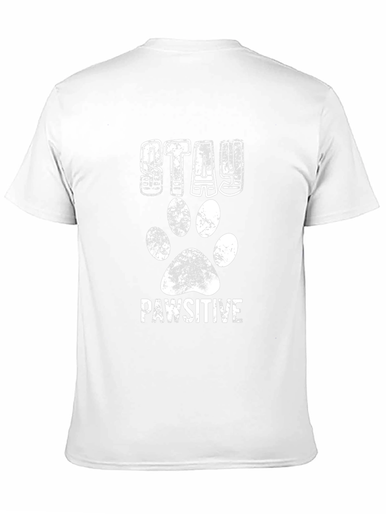 Stay Pawsitive Black Graphic T-Shirt