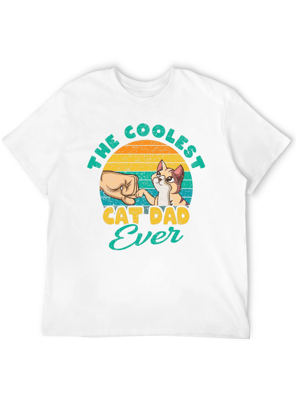 Coolest Cat Dad Ever Graphic T-Shirt