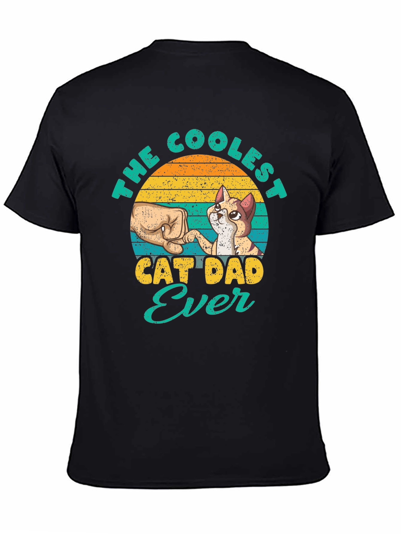 Coolest Cat Dad Ever Graphic T-Shirt