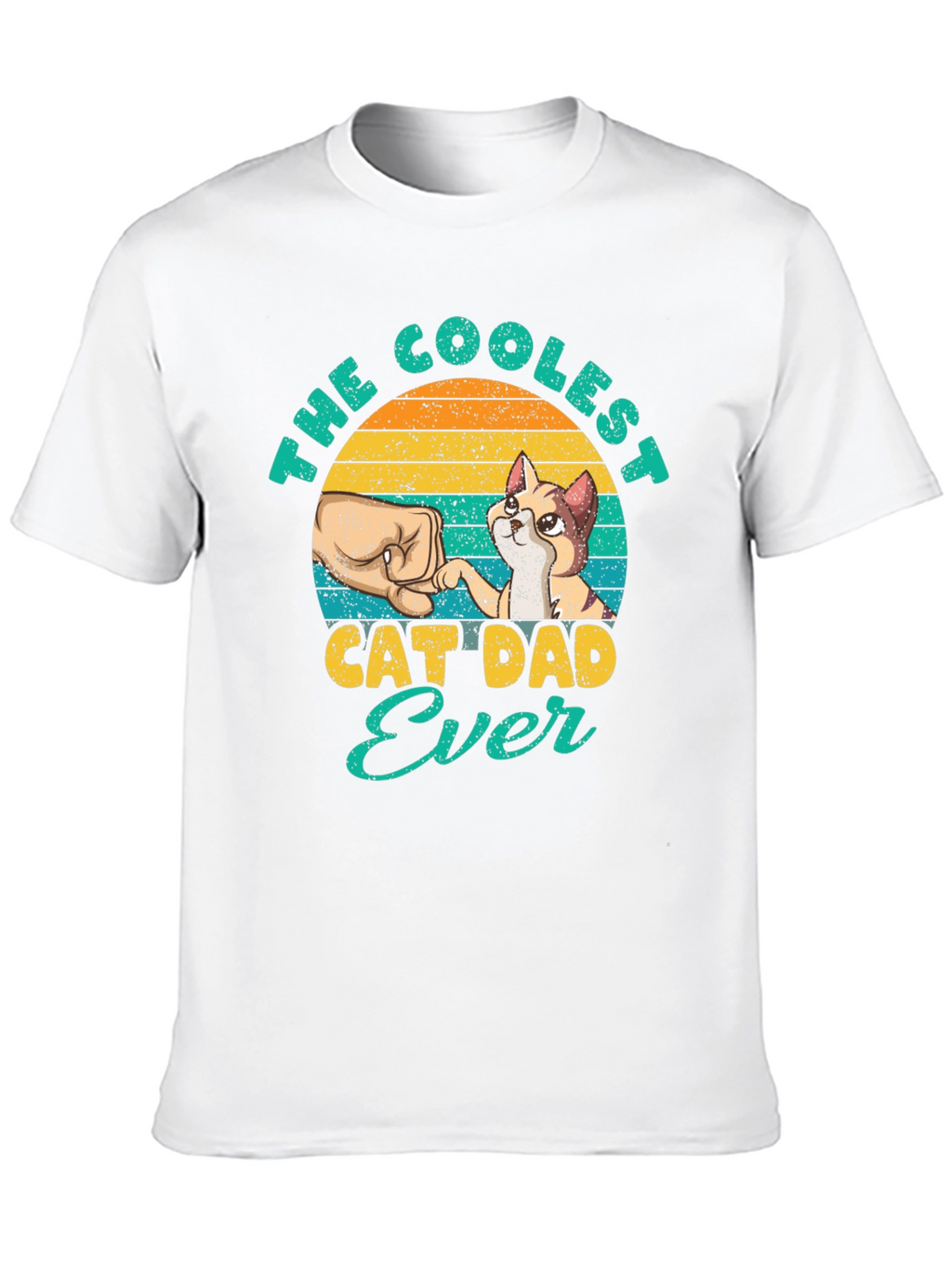 Coolest Cat Dad Ever Graphic T-Shirt