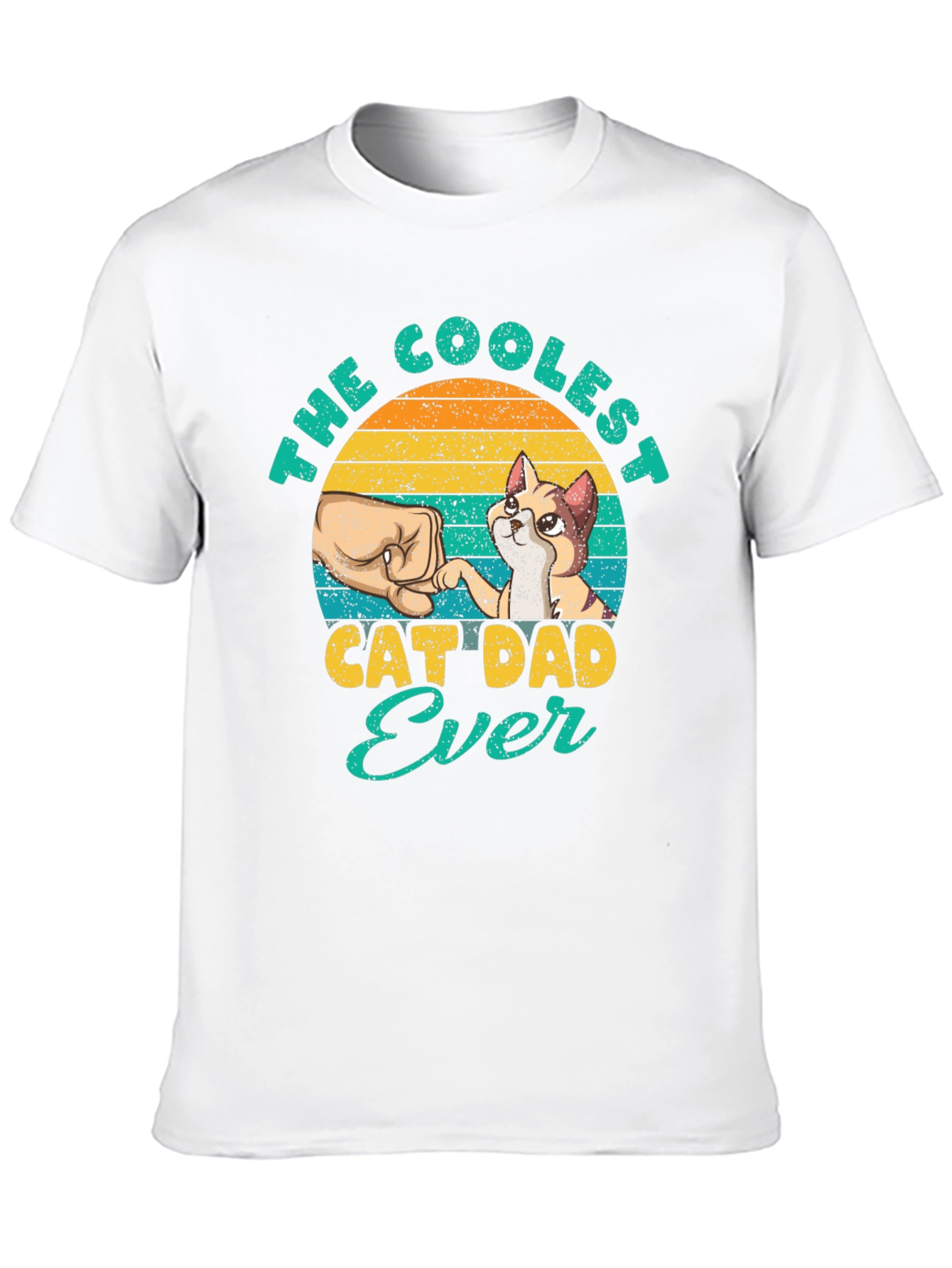Coolest Cat Dad Ever Graphic T-Shirt