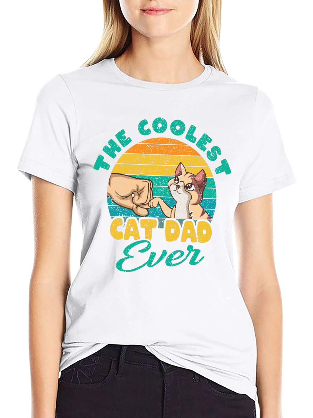 Coolest Cat Dad Ever Graphic T-Shirt
