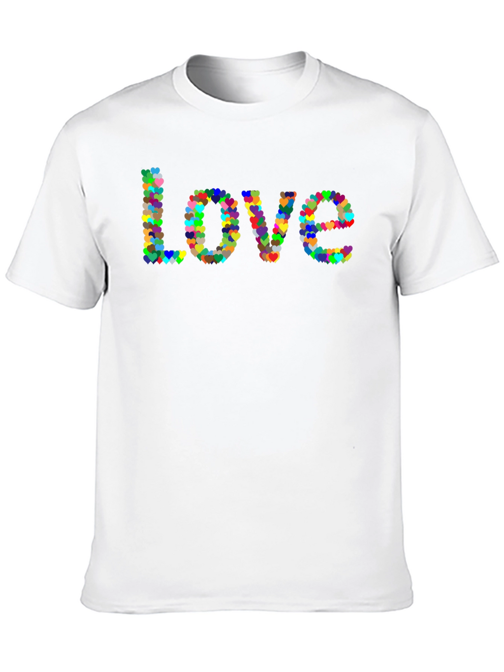 Love Heart T-Shirt - Black Cotton Graphic Tee
