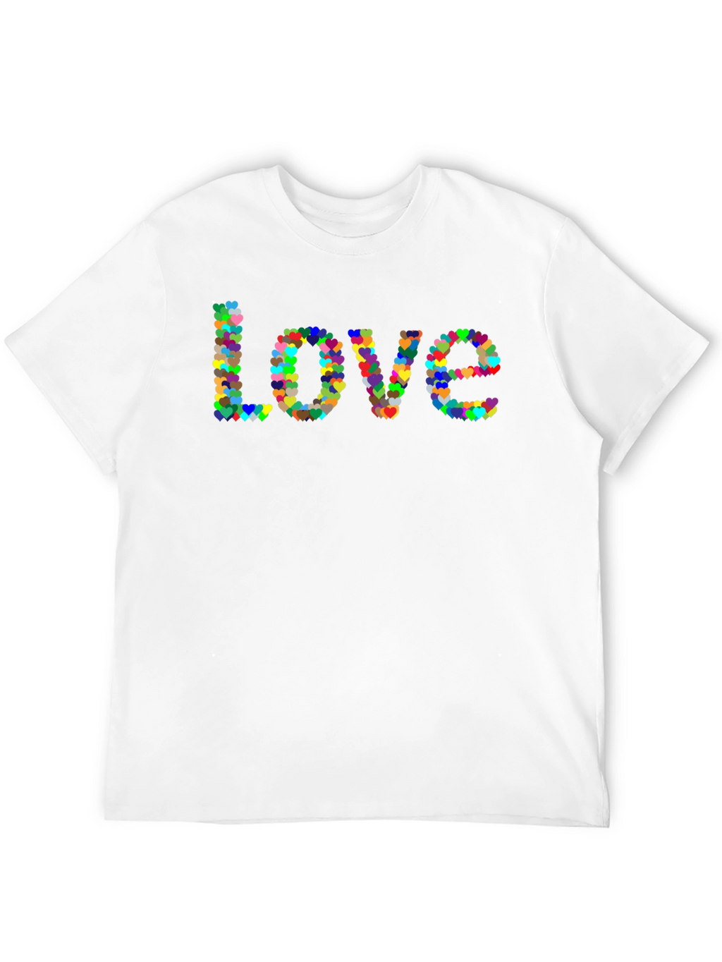 Love Heart T-Shirt - Black Cotton Graphic Tee