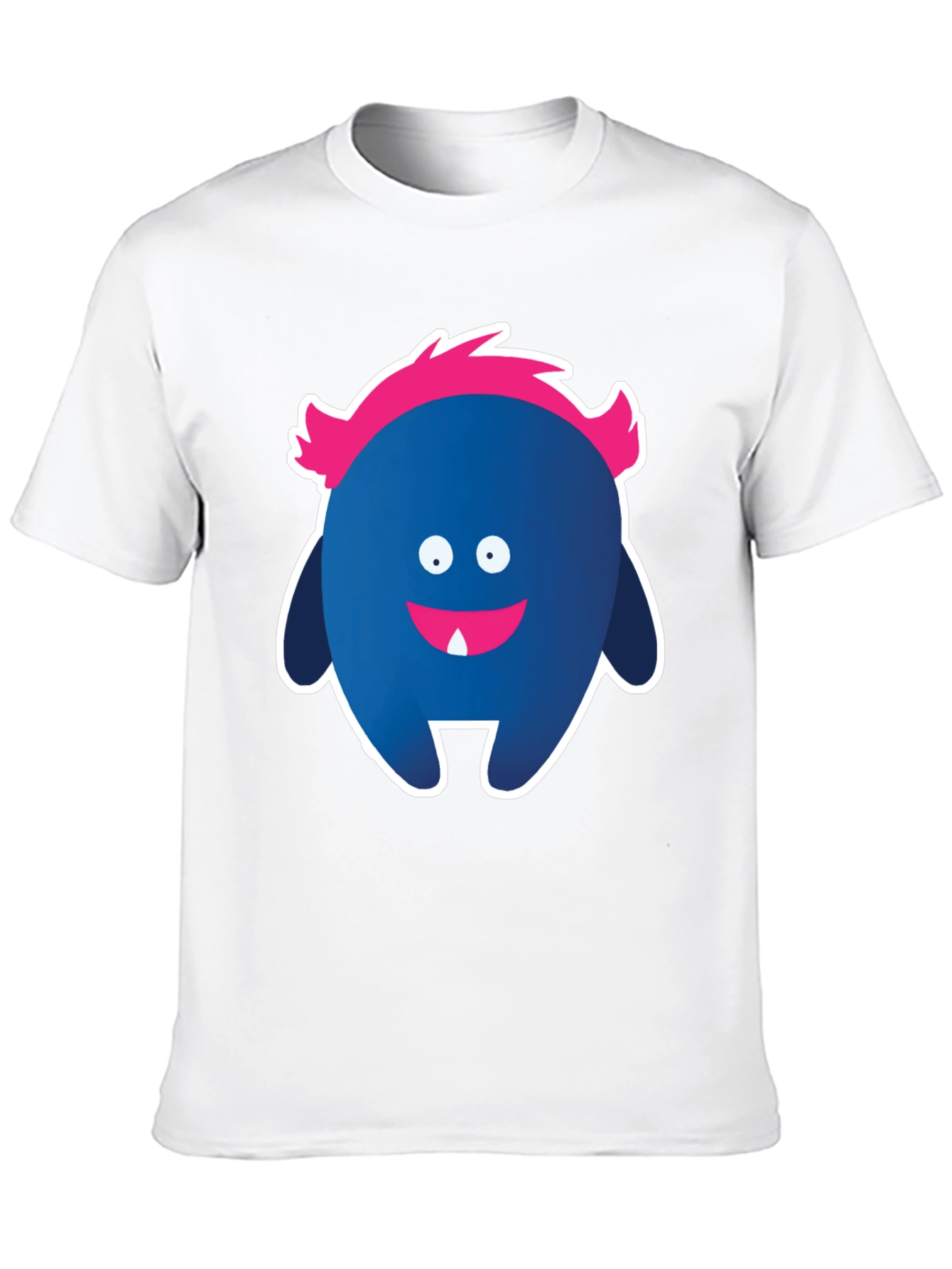 Funny Monster Graphic Tee - Black Cotton T-Shirt