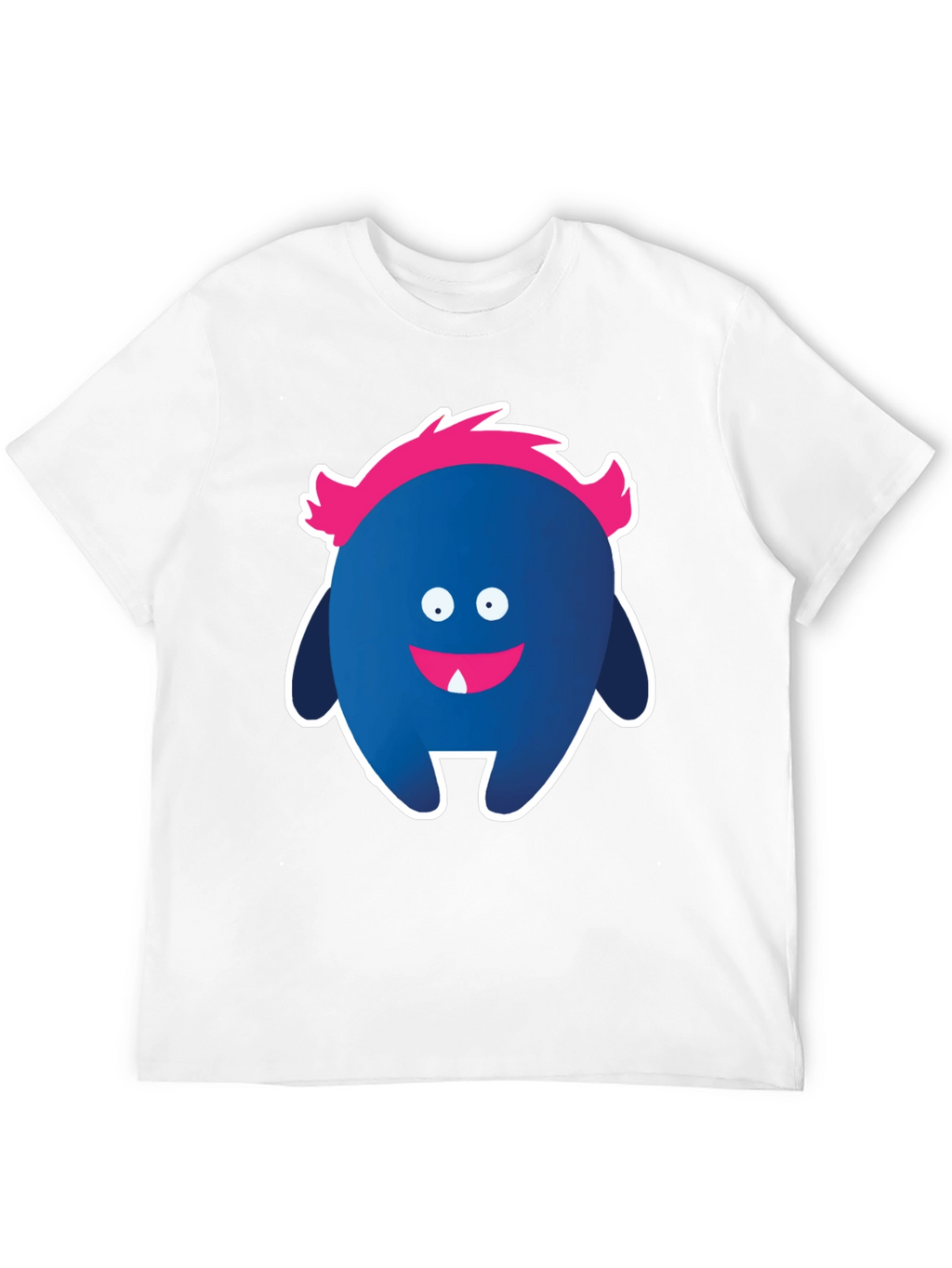 Funny Monster Graphic Tee - Black Cotton T-Shirt