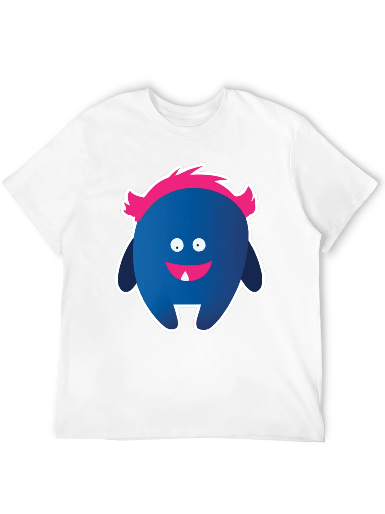 Funny Monster Graphic Tee - Black Cotton T-Shirt