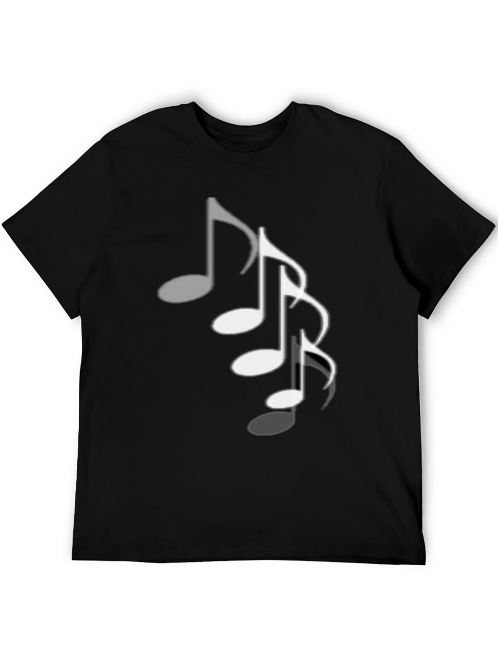Musical Note T-Shirt - Black Cotton Tee