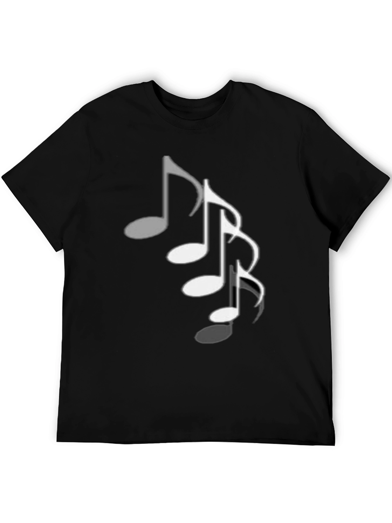 Musical Note T-Shirt - Black Cotton Tee