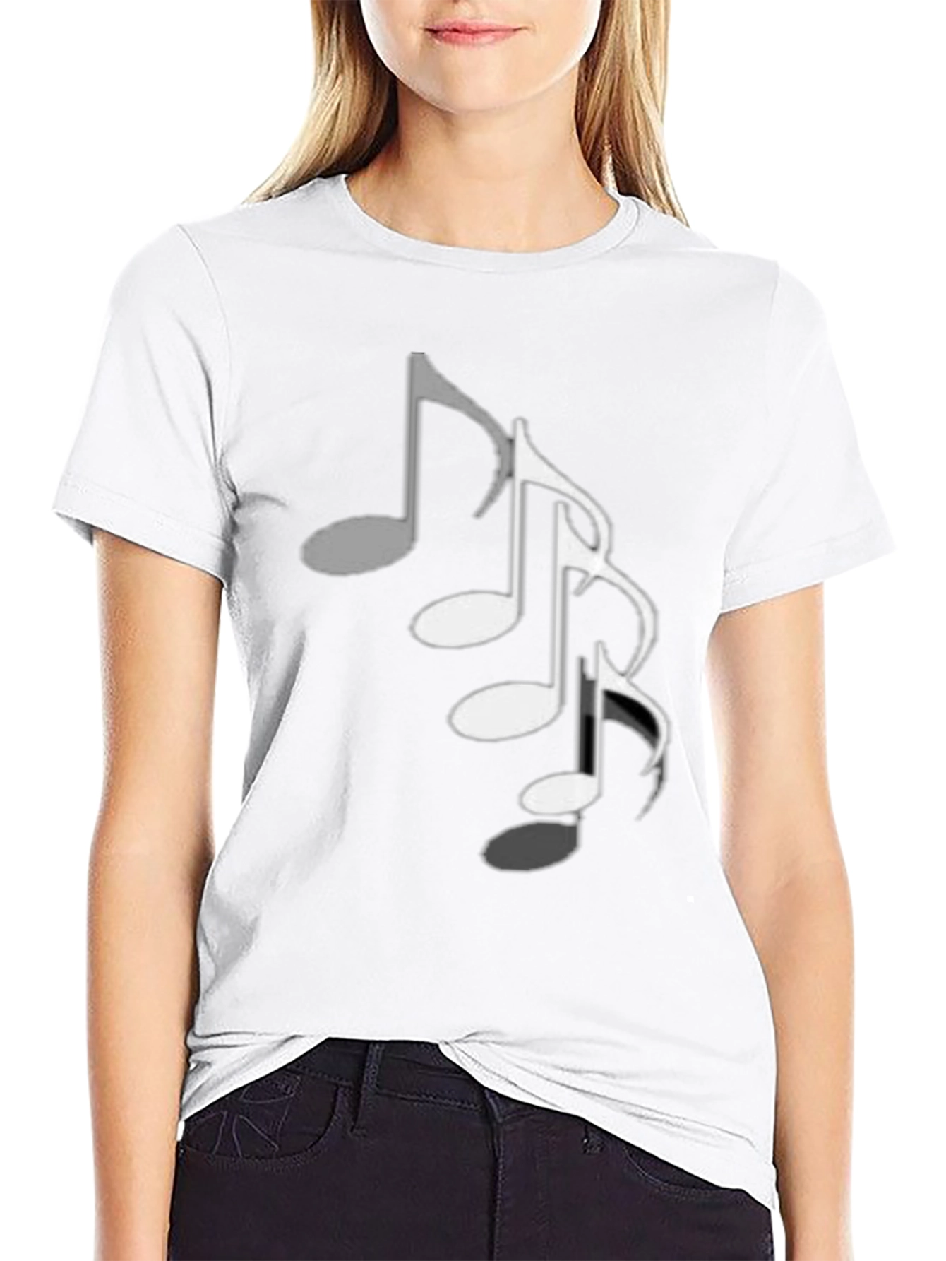 Musical Note T-Shirt - Black Cotton Tee