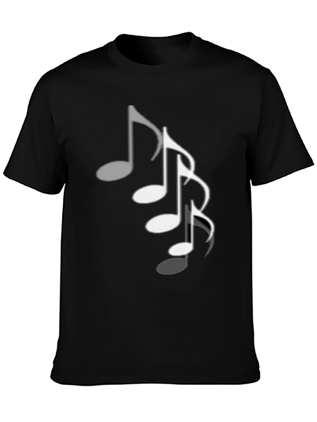 Musical Note T-Shirt - Black Cotton Tee