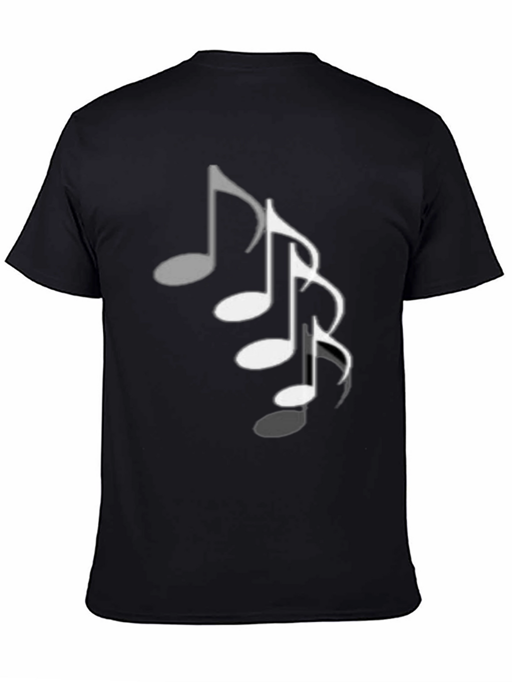 Musical Note T-Shirt - Black Cotton Tee