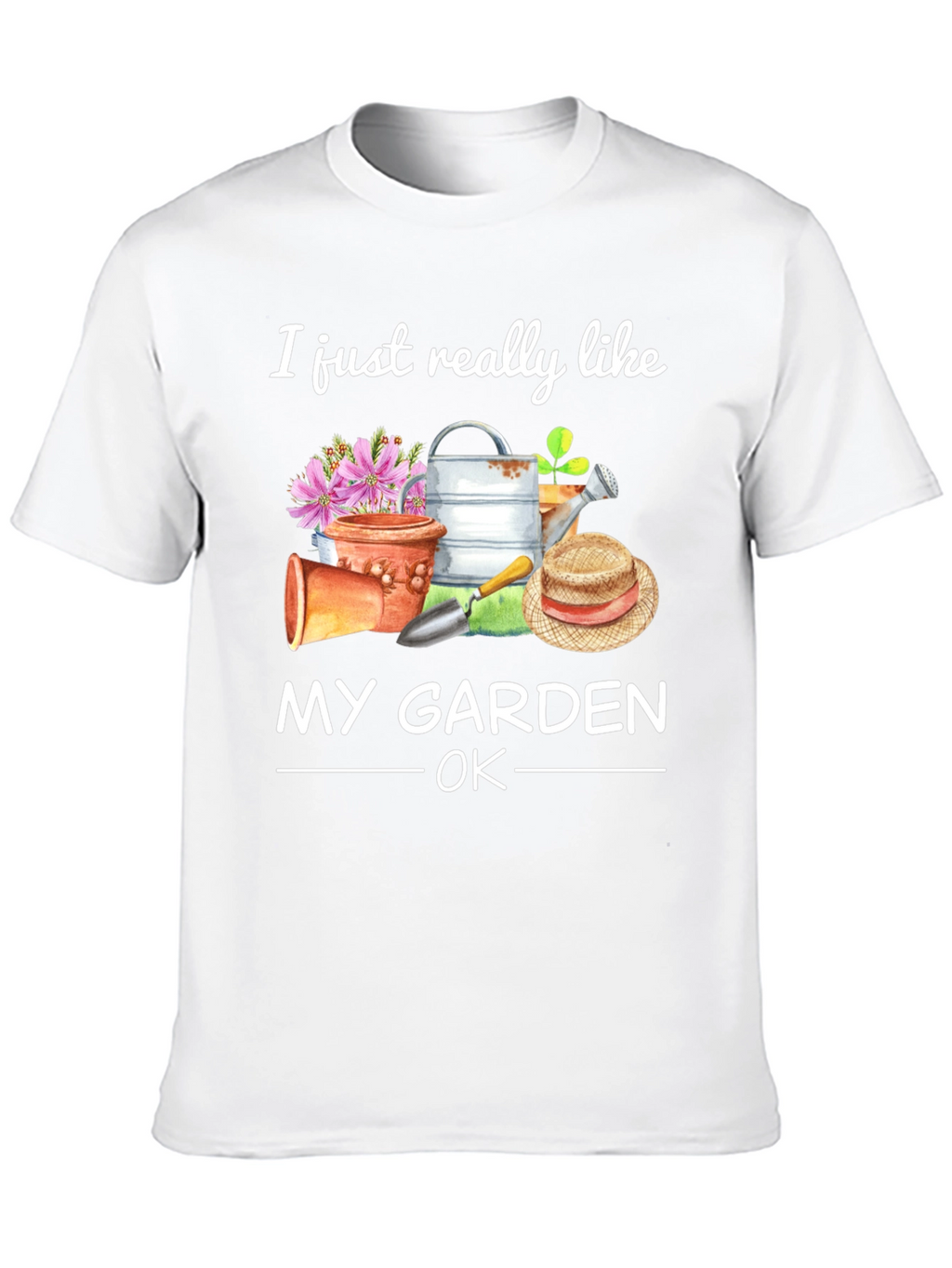 I Like My Garden OK Black T-Shirt