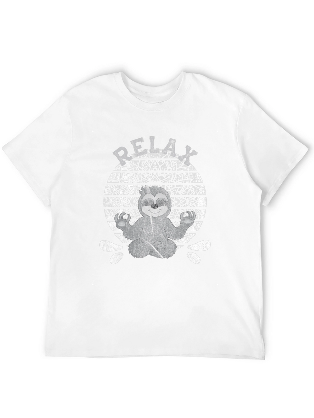 Relax Sloth Mandala Black T-Shirt