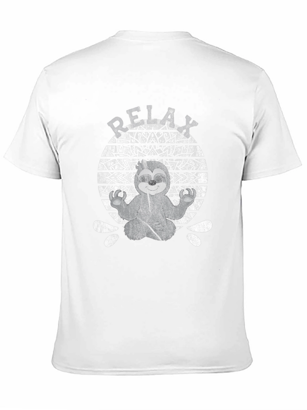 Relax Sloth Mandala Black T-Shirt