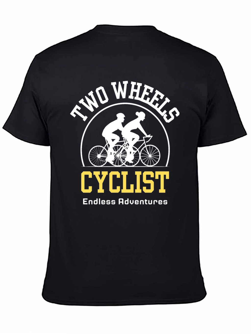 Two Wheels Cyclist T-Shirt - Endless Adventures