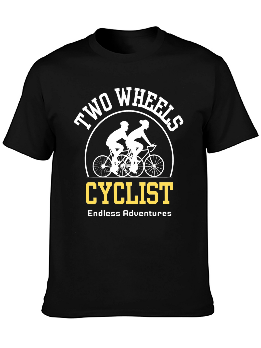 Two Wheels Cyclist T-Shirt - Endless Adventures