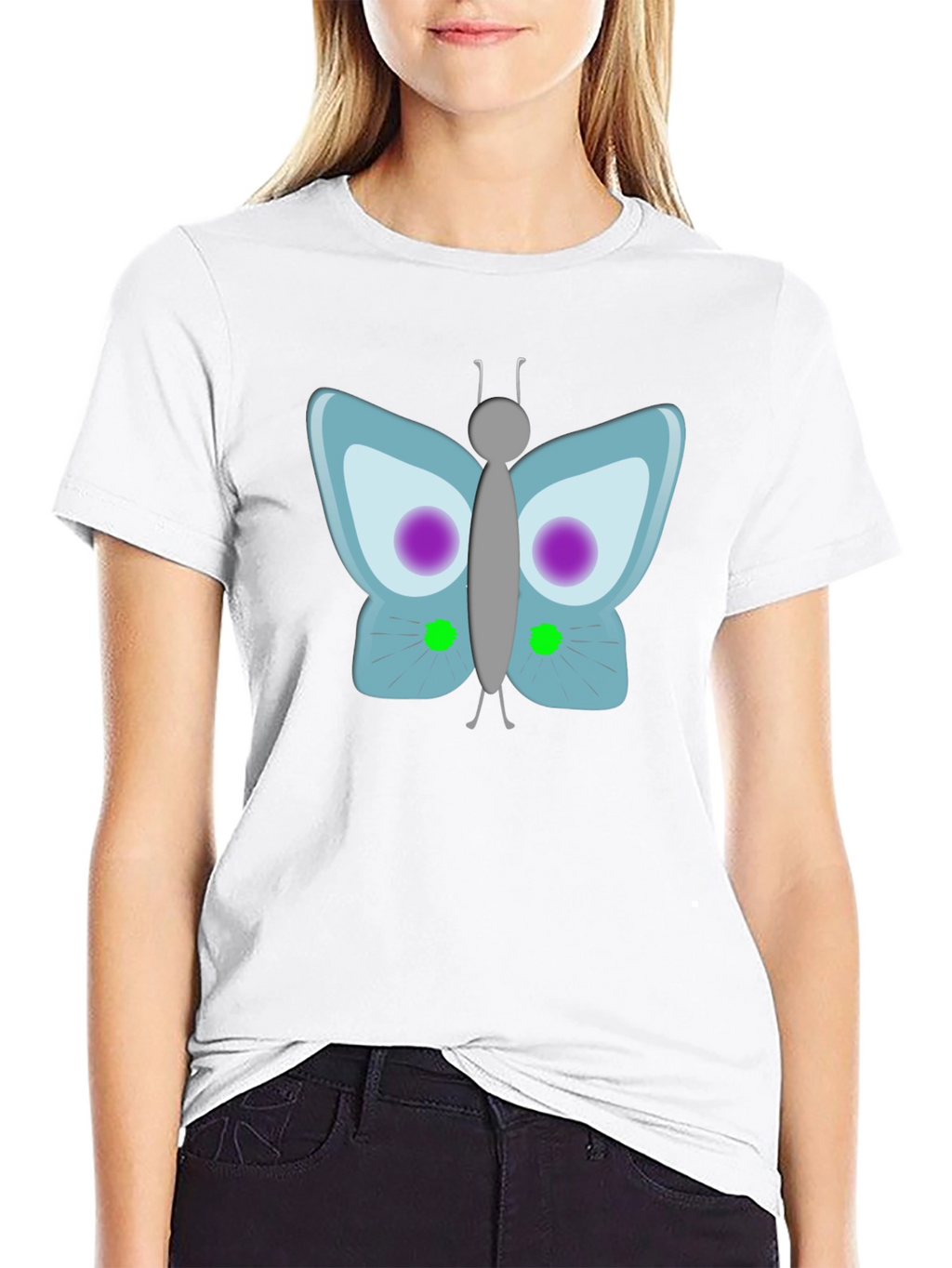 Butterfly Graphic Black T-Shirt