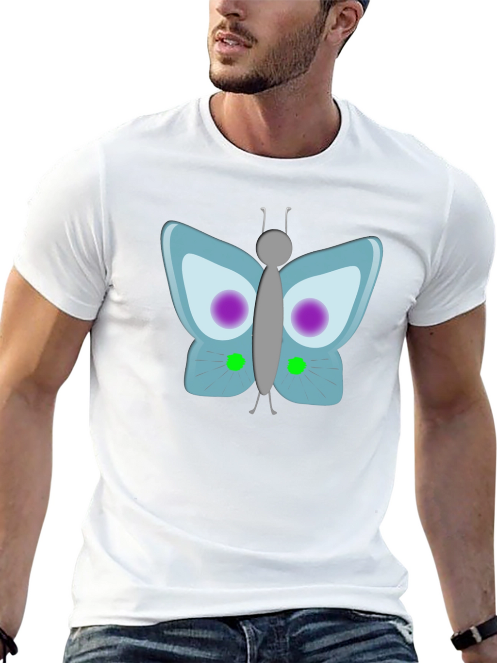 Butterfly Graphic Black T-Shirt