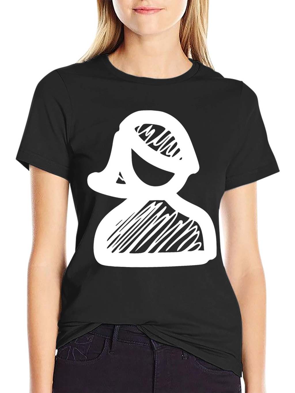 Sketchy Lady Tee - Unique Graphic T-Shirt