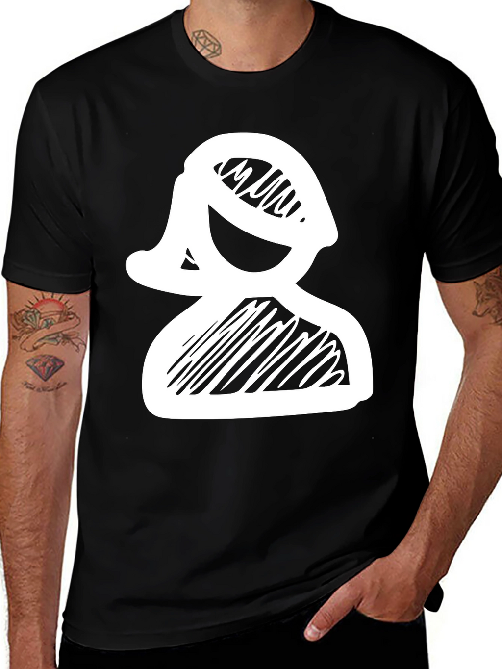 Sketchy Lady Tee - Unique Graphic T-Shirt