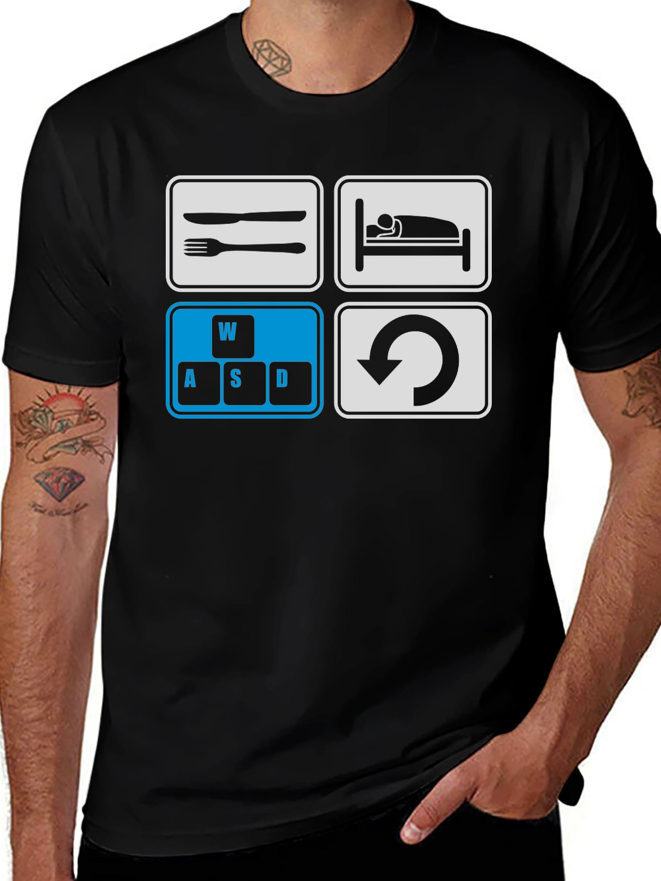 Gamers Life T-Shirt: Eat Sleep Game Repeat