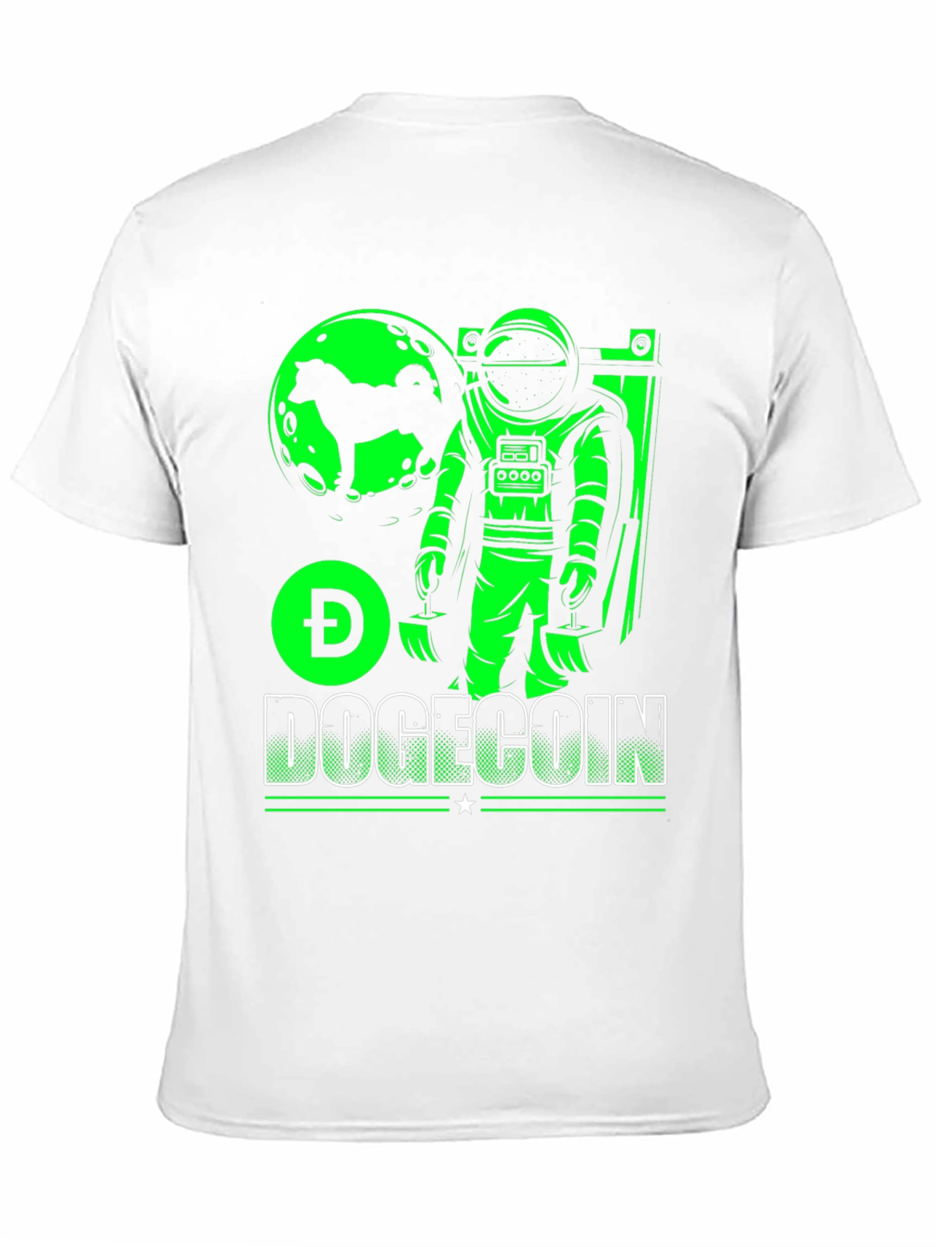 Dogecoin Astronaut Graphic Tee - Black Cotton T-Shirt