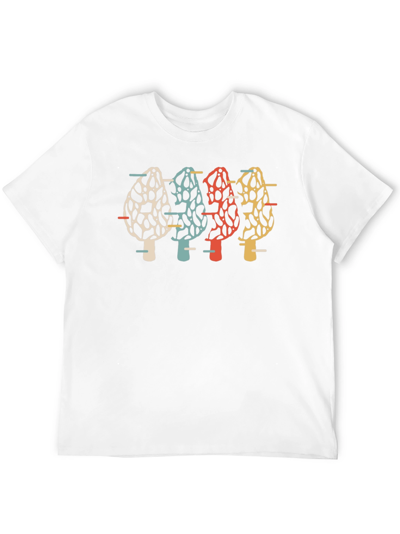 Retro Morel Mushroom Graphic Tee - Black Unisex T-Shirt