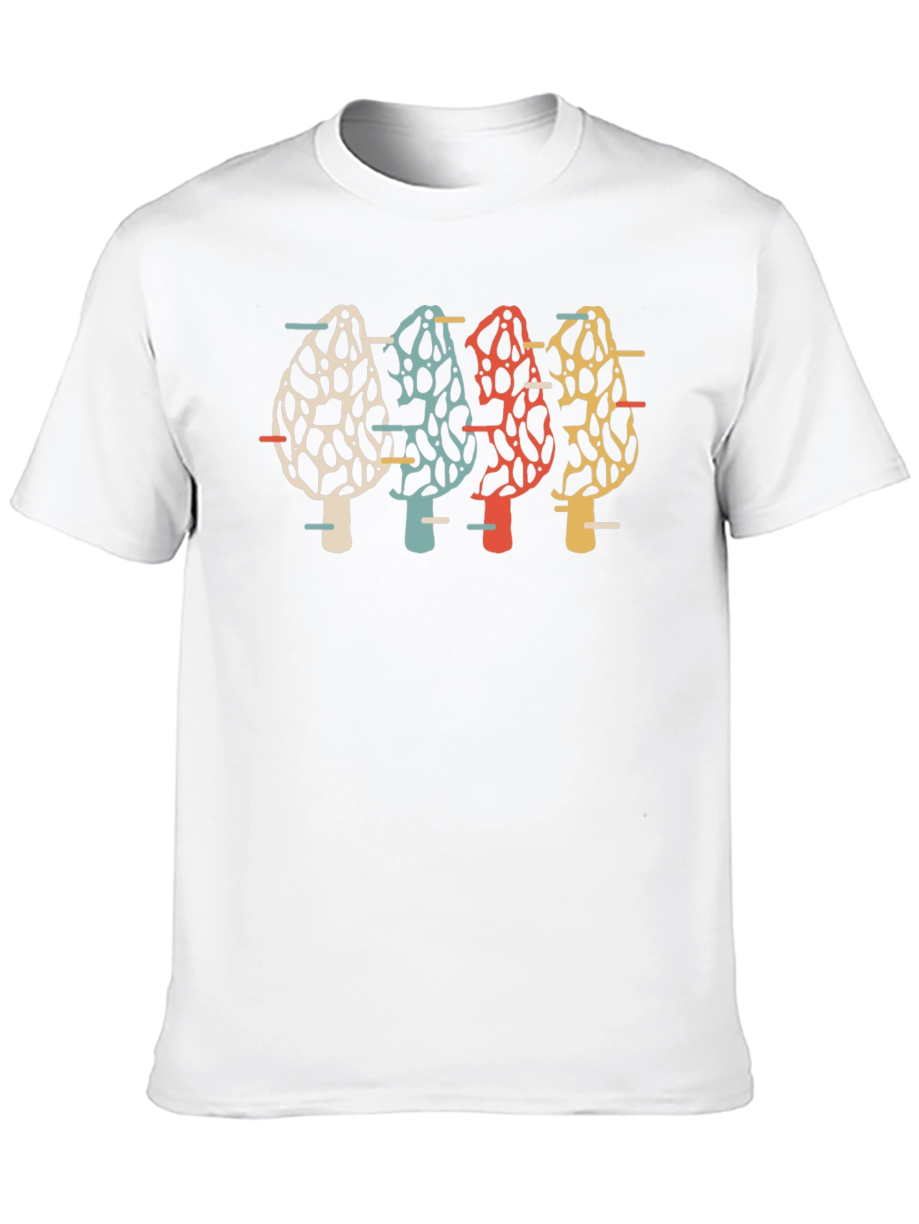 Retro Morel Mushroom Graphic Tee - Black Unisex T-Shirt
