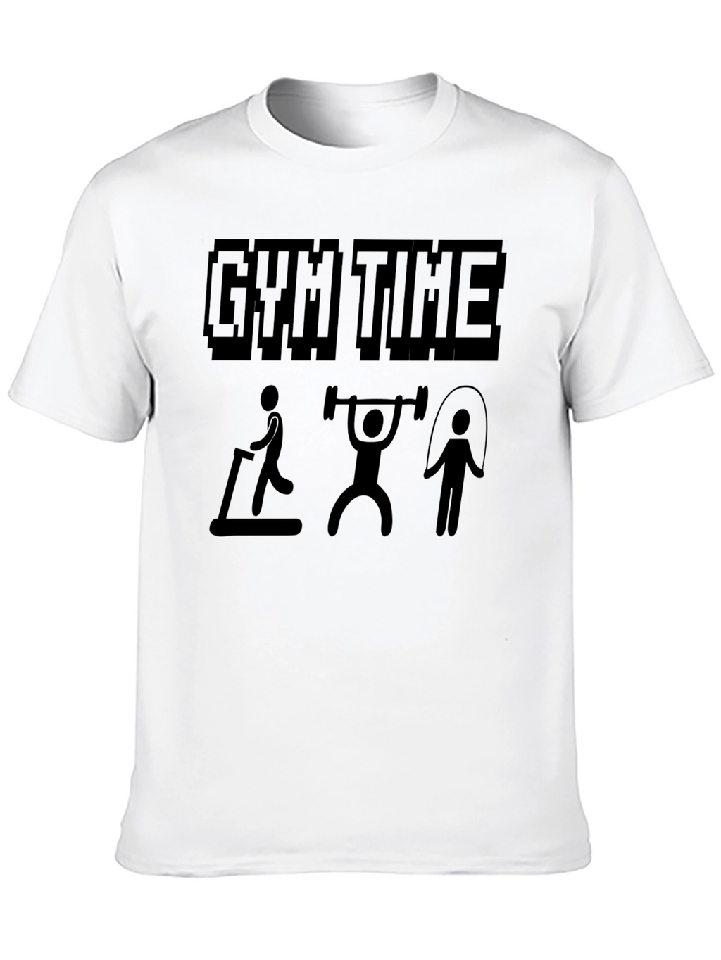 Gym Time Black Graphic T-Shirt - Workout Ready!