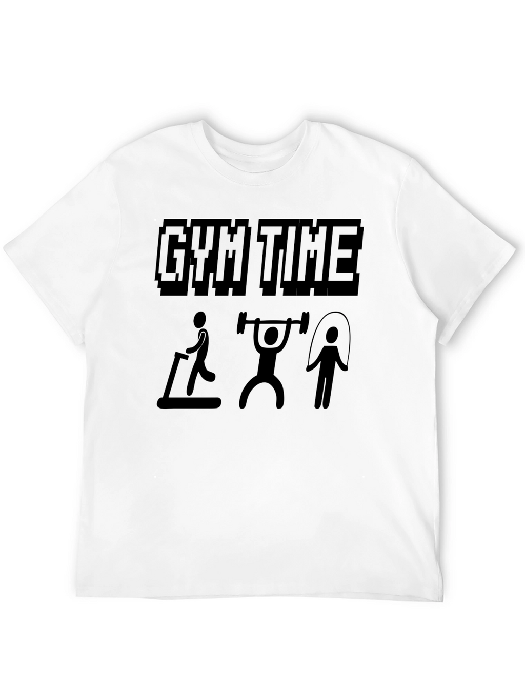 Gym Time Black Graphic T-Shirt - Workout Ready!