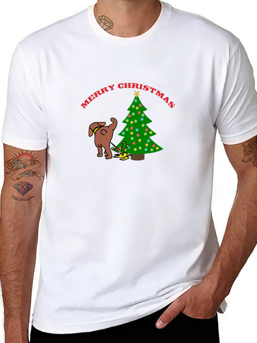 Merry Christmas Dog Humor T-Shirt