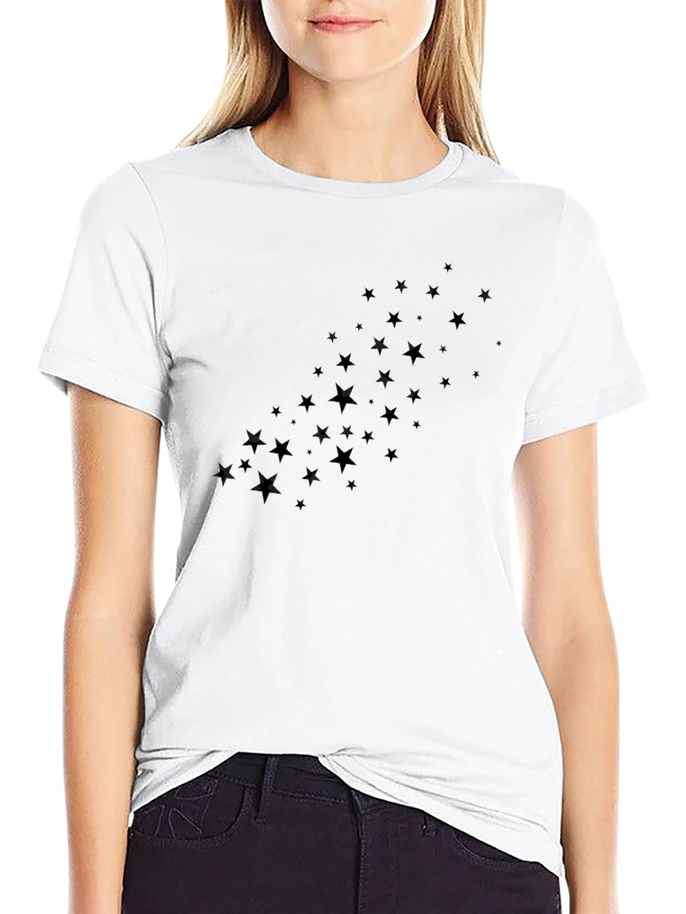 Black Starry Night Graphic Tee