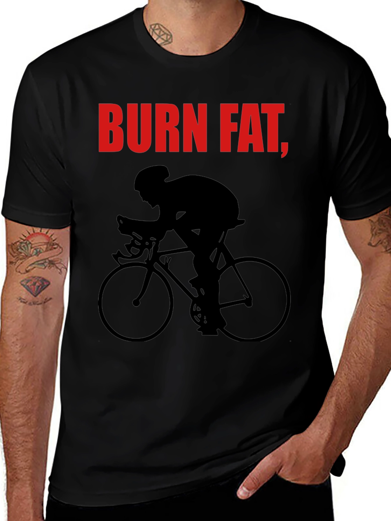 Burn Fat Cycle T-Shirt - Black