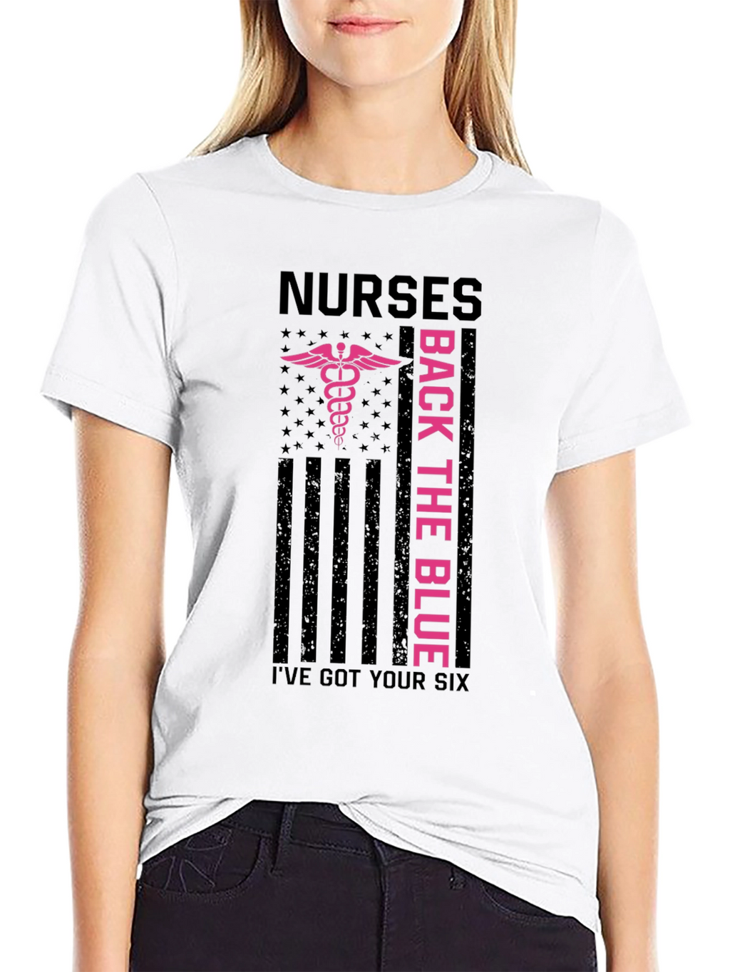 Nurses Back the Blue Graphic T-Shirt