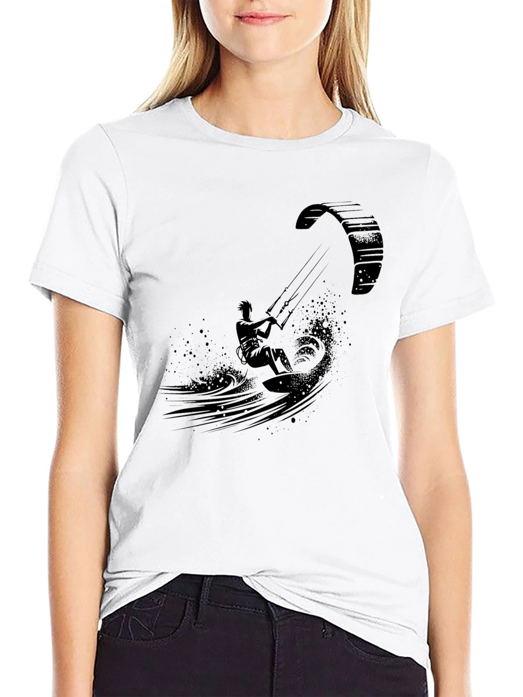 Black Kite Surfing Graphic Tee