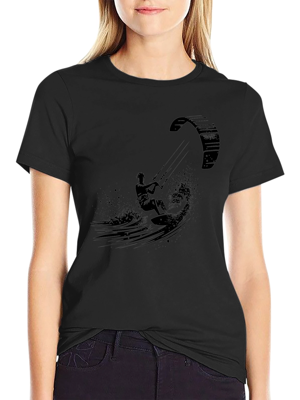 Black Kite Surfing Graphic Tee