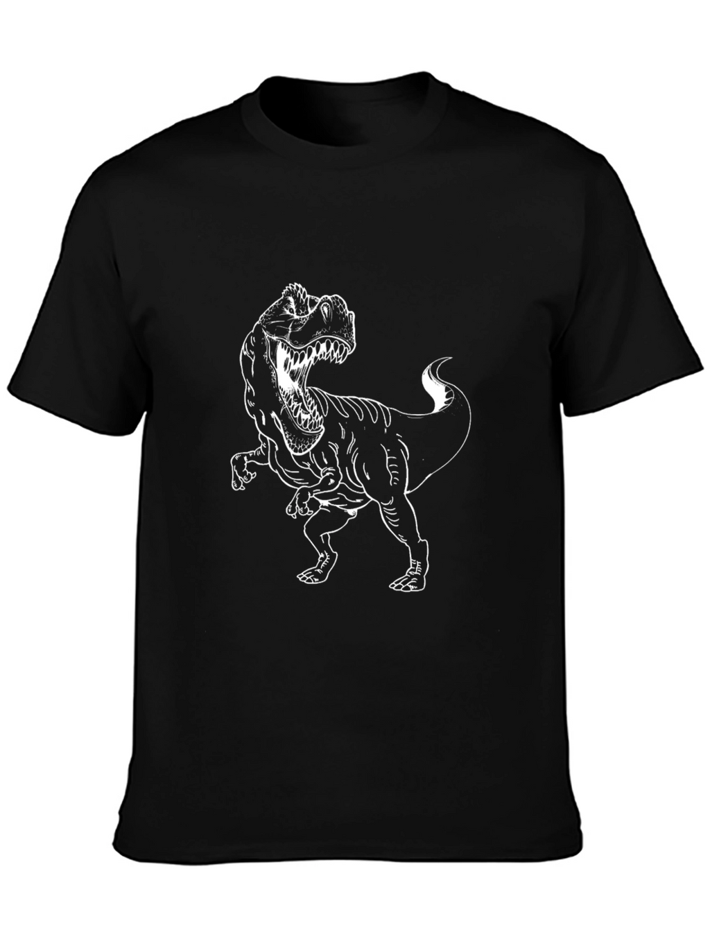 Mens Black T-Rex Graphic Tee