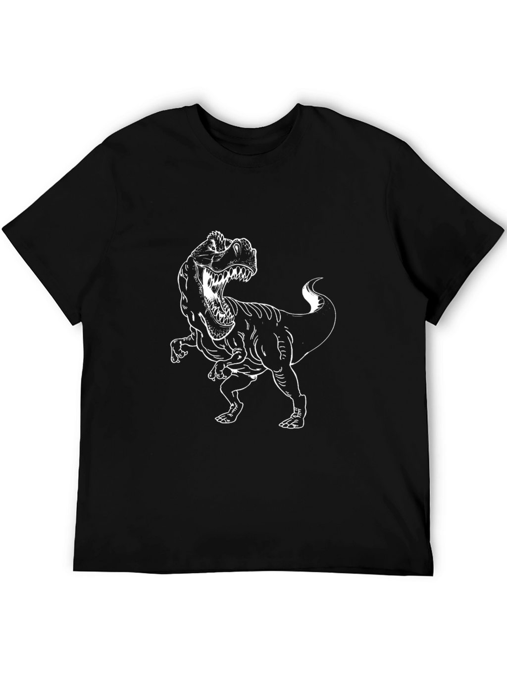 Mens Black T-Rex Graphic Tee