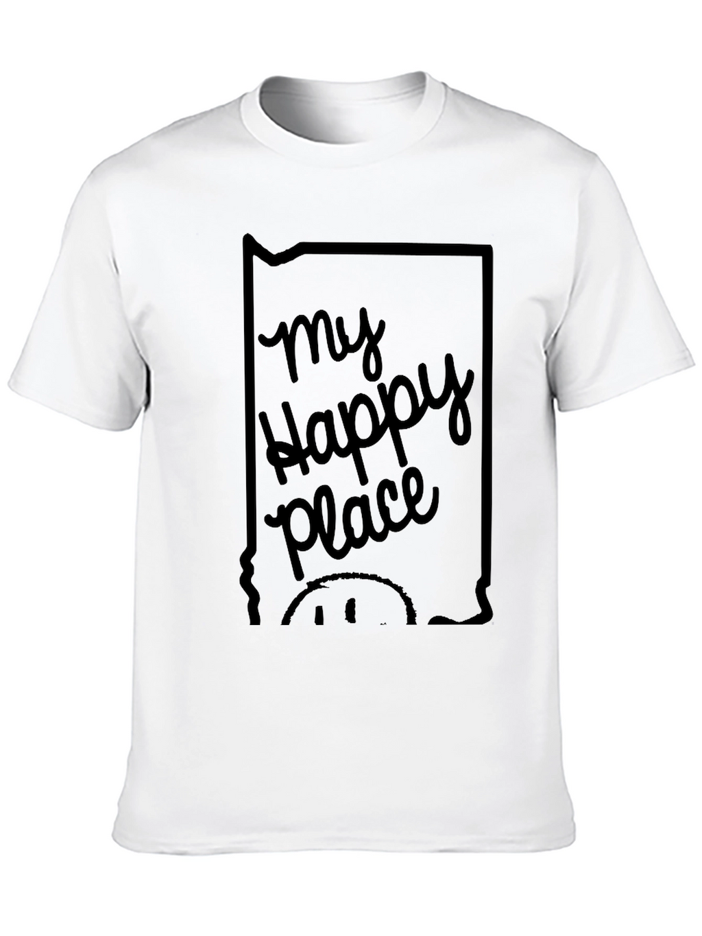 My Happy Place Graphic T-Shirt - Black