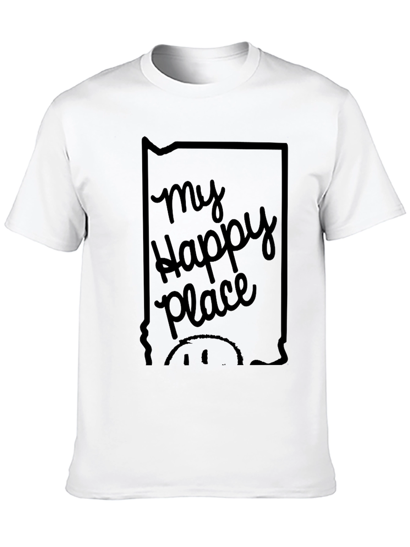 My Happy Place Graphic T-Shirt - Black