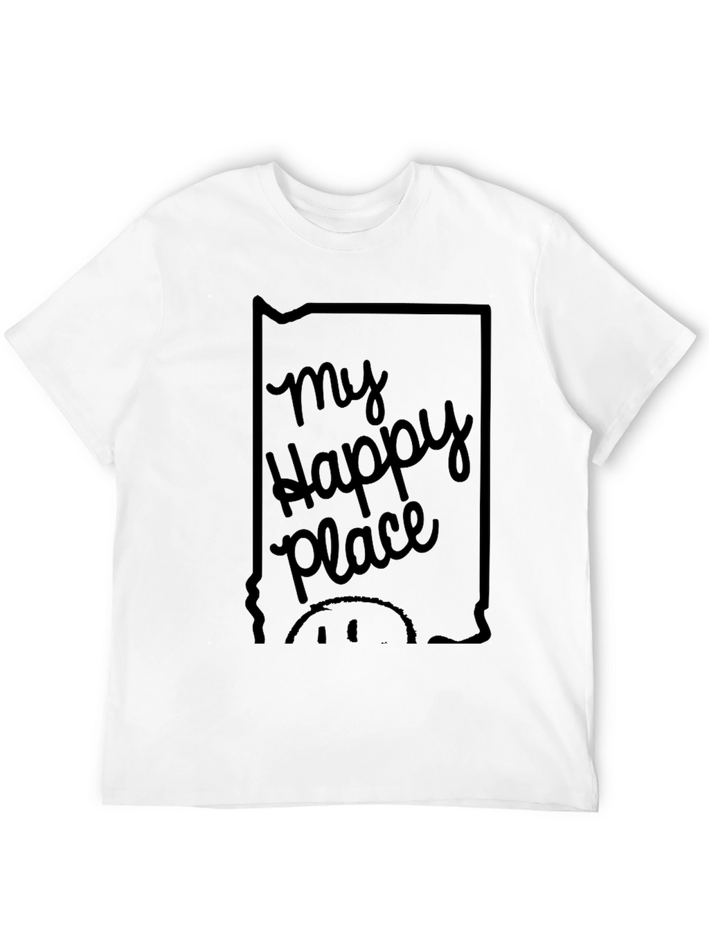 My Happy Place Graphic T-Shirt - Black