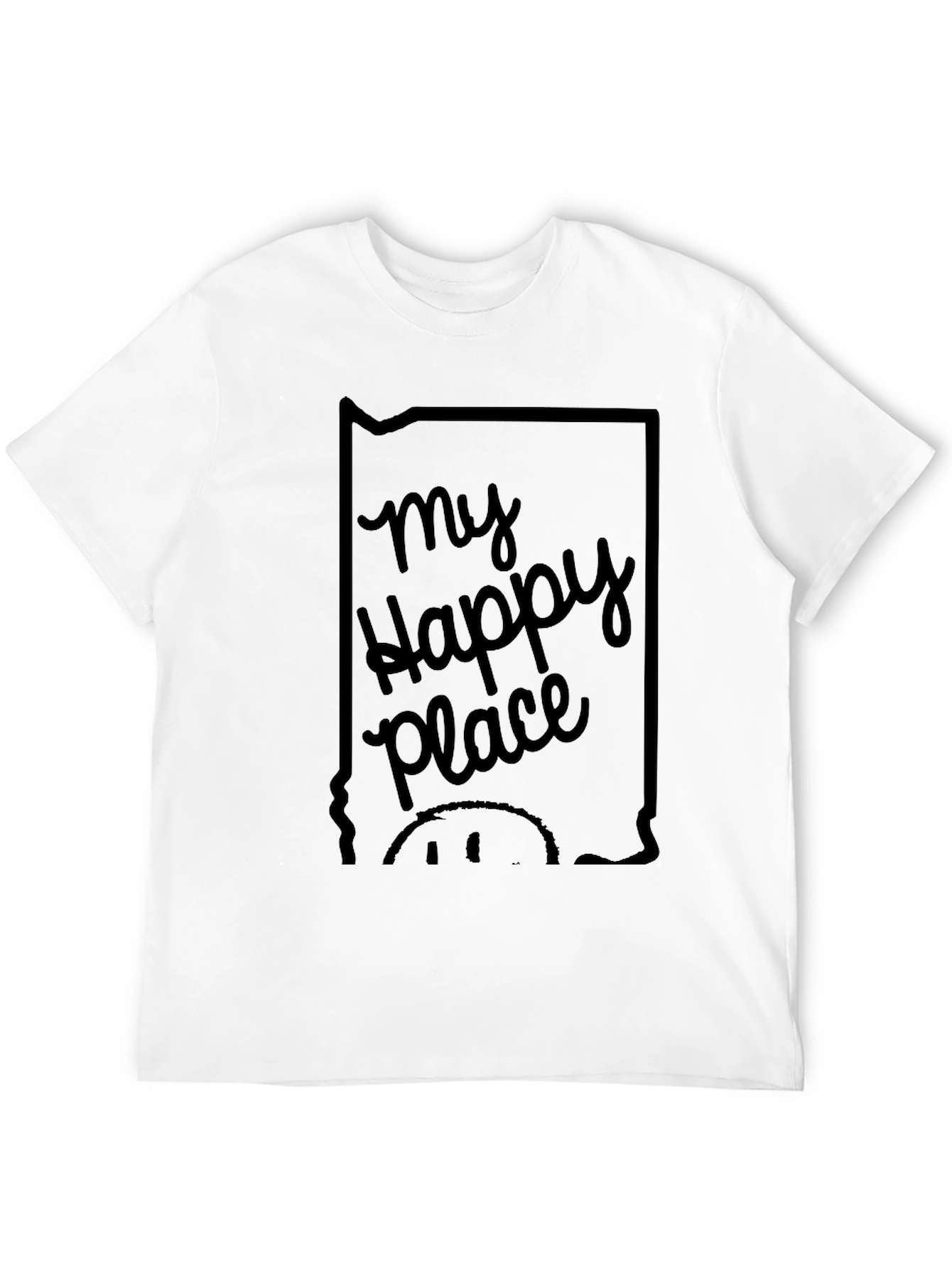 My Happy Place Graphic T-Shirt - Black